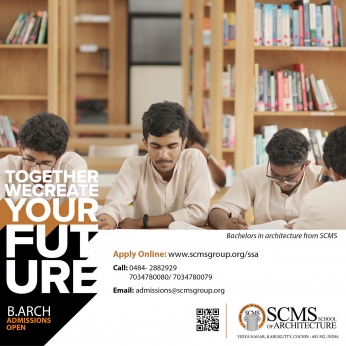 B.Arch 2022-2023 batch Admissions open at SCMS School of Architecture