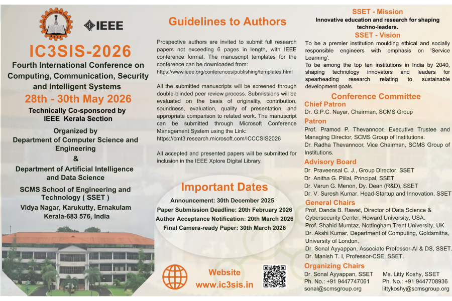 Fourth International Conference on Computing, Communication, Security and Intelligent Systems 2026