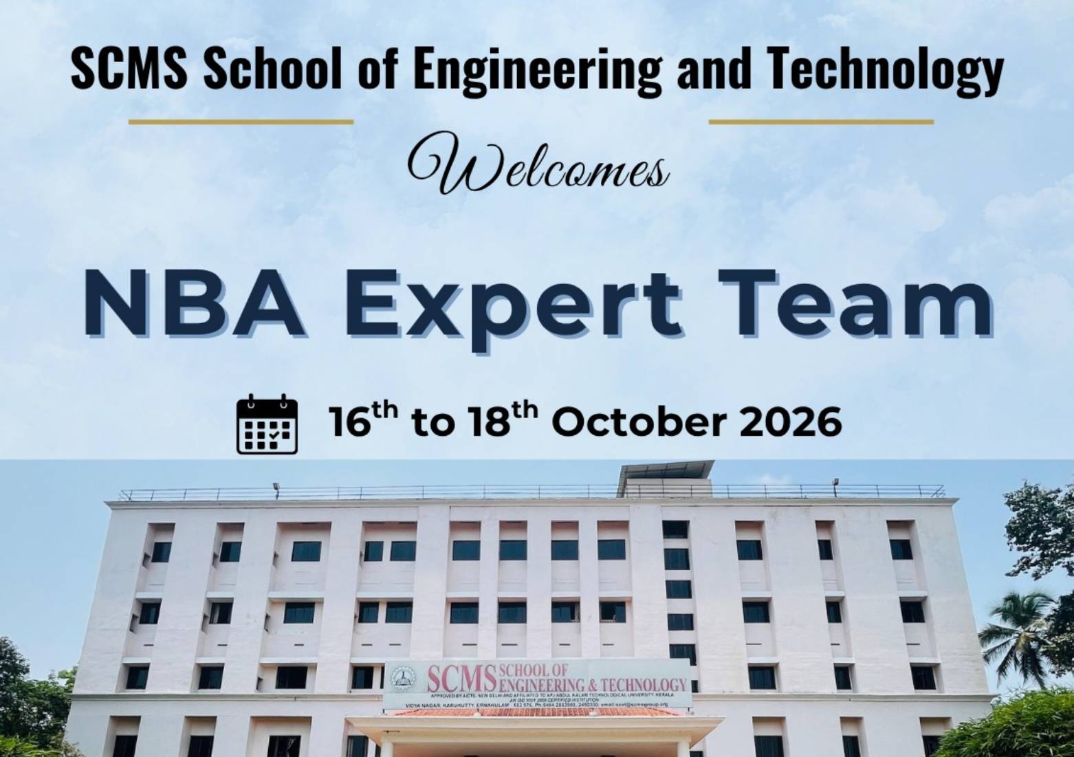 NBA Expert Team Visit to SCMS School of Engineering and Technology