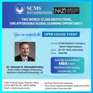 Open House at SCMS with Dr.Hassan R. HassabElnaby , Dean , NKU